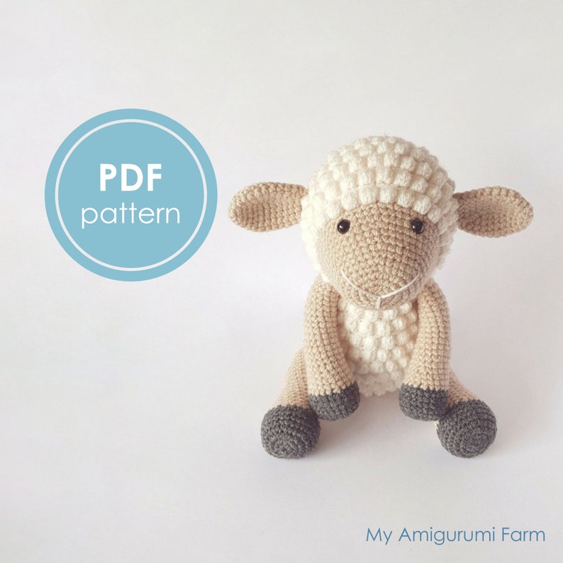 PATTERN: Crochet sheep pattern Amigurumi sheep pattern crocheted sheep pattern crochet lamb pattern PDF crochet pattern tutorial image 1