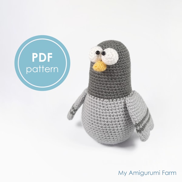 PATTERN: crochet pigeon pattern – crochet dove pattern – amigurumi pigeon – amigurumi dove – crochet bird – amigurumi bird - crochet bird