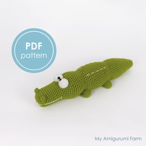 PATTERN: crochet crocodile pattern – amigurumi crocodile pattern – crochet alligator pattern – amigurumi alligator pattern – pdf