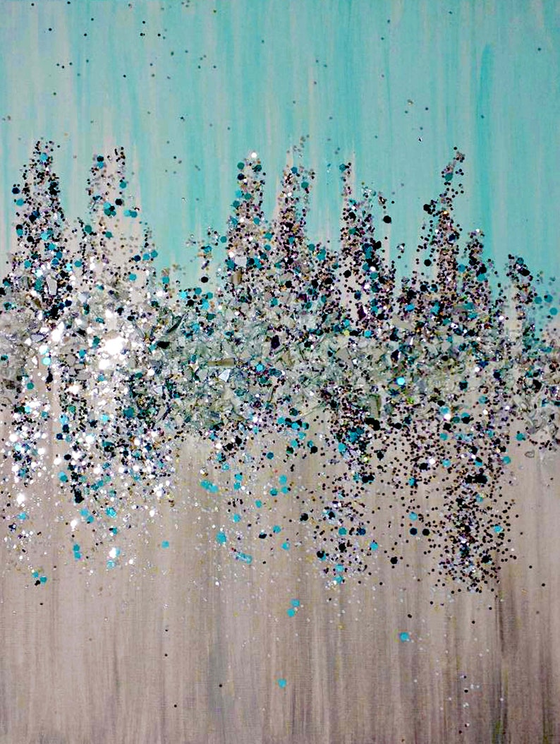Abstract Glitter Wall Art Oversized abstract textured canvas Etsy