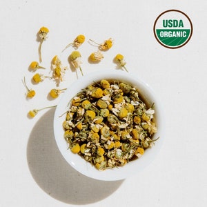 ORGANIC CHAMOMILE FLOWERS Whole | Chamomile Flower Tea | Botanical | Natural Herbs & Spices