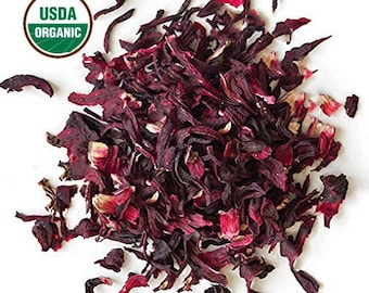 ORGANIC HIBISCUS FLOWER C/S | Bulk Hibiscus sabdariffa | 16 oz Hibiscus Flower c/s  | Dried Herbs | Metaphysical | Natural Herbs