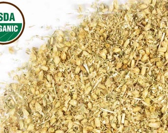 Organic Yarrow Leaf & Flower: Bulk Dried Herbs (Achillea millefolium)