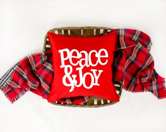 Peace Joy Pillow Etsy