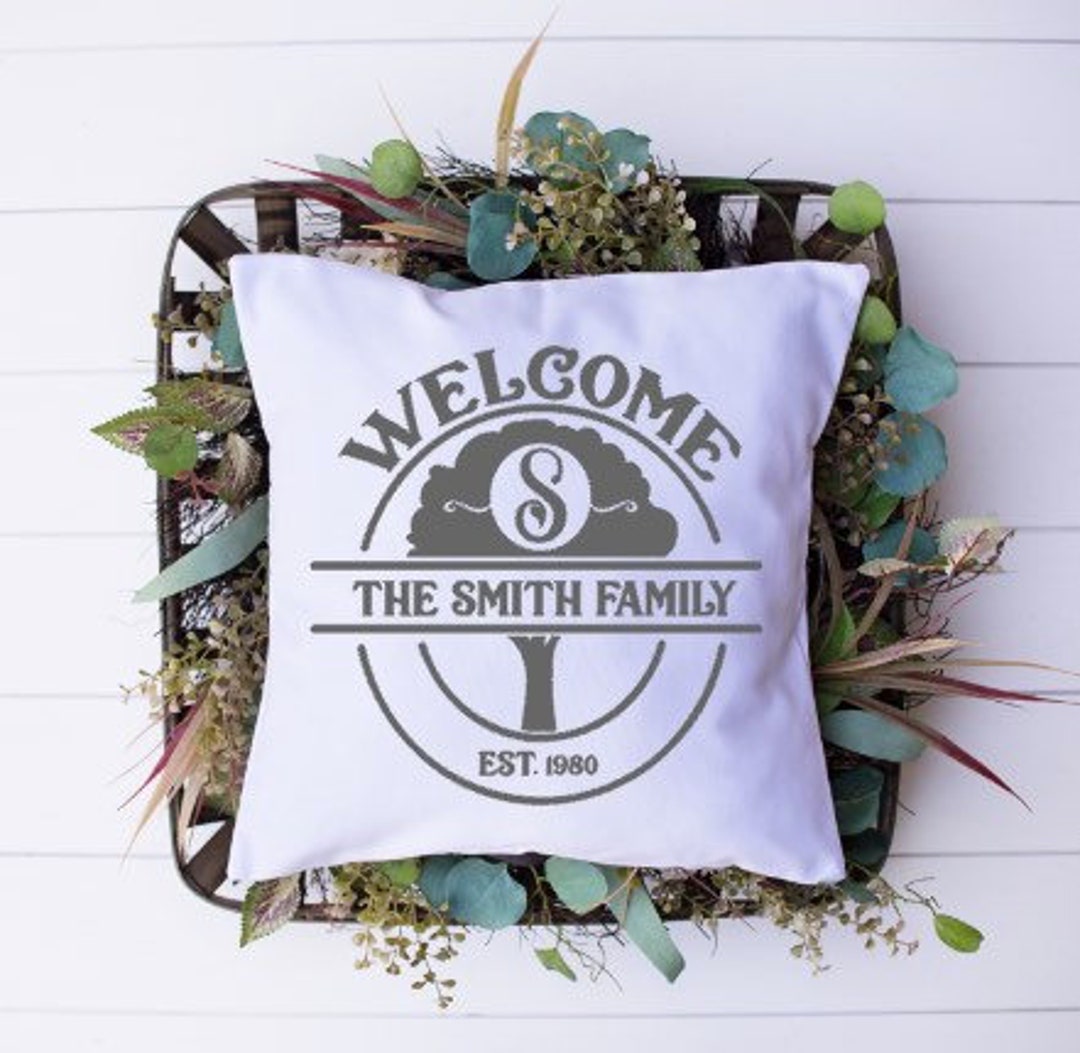 Personalized Family Pillow Cover 20X20 Cover Farmhouse Home Etsy