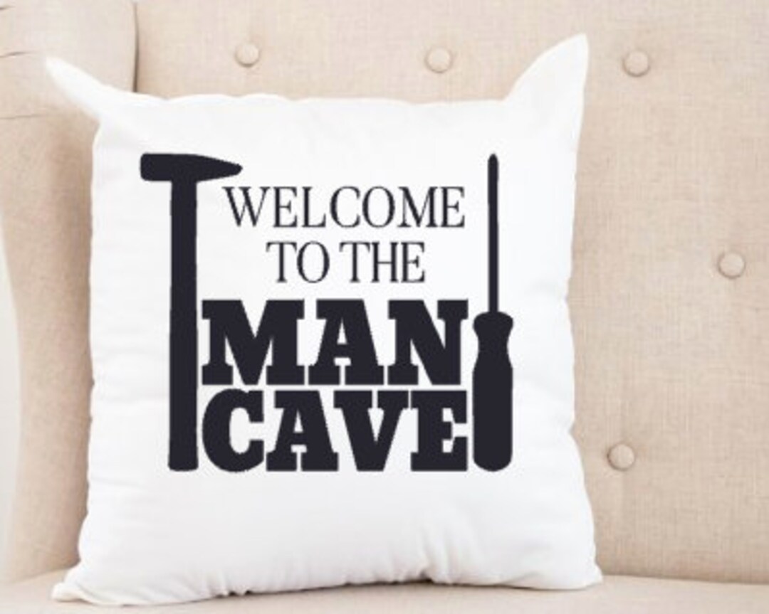 to the Man Cave Pillow Cover 20X20 Cover Man Cave Etsy