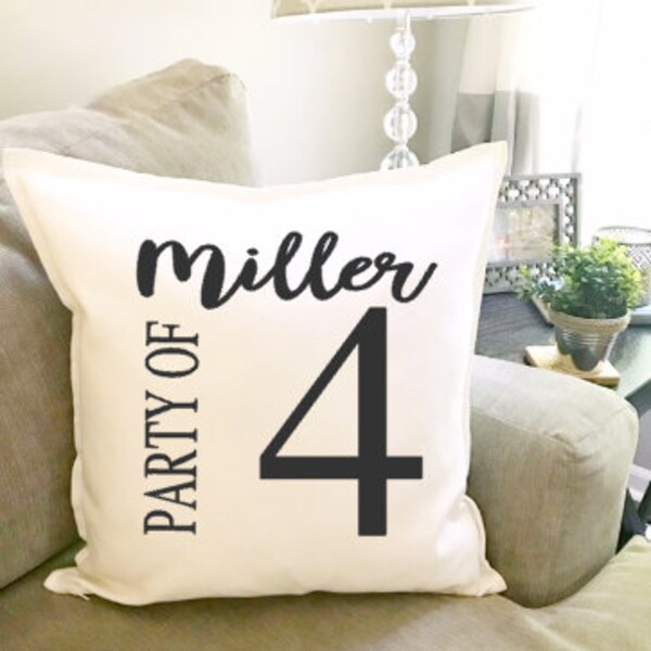 Number Pillow Etsy