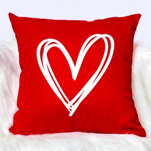 Heart Pillow Cover 20X20 Cover Home Decor Farmhouse Etsy