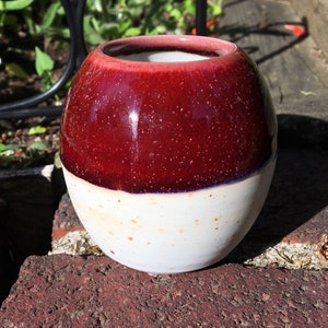 Candy-Red Freckled Porcelain Vase