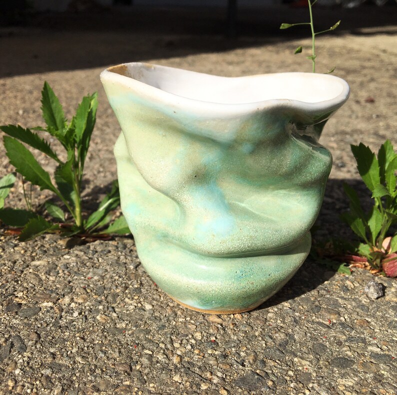 Crumpled Light-Green Cup