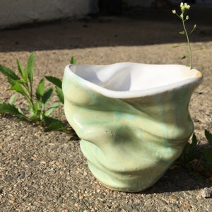 Crumpled Light-Green Cup