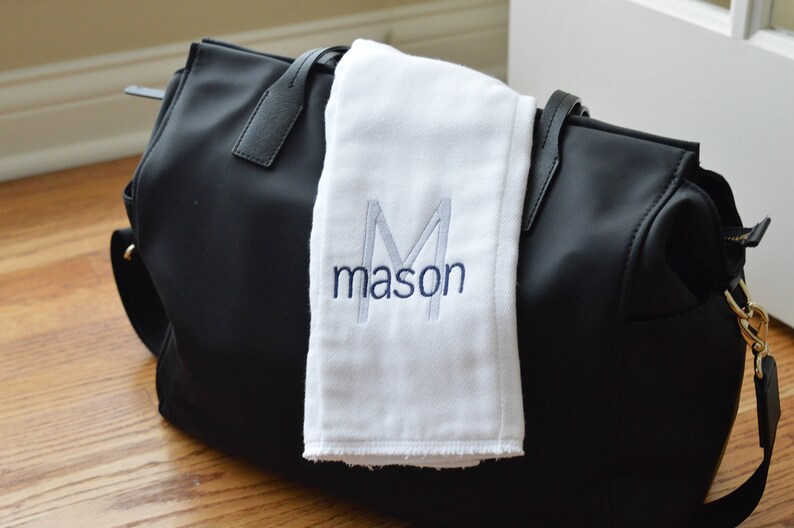 Monogrammed Burp Cloths Boy Monogrammed Burp Cloths Burp Etsy