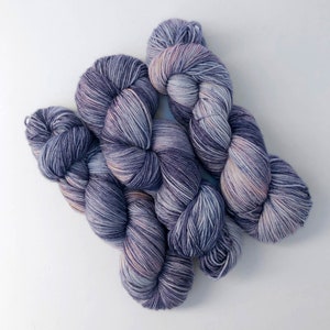Lilac Sock Yarn in shades of purple and lavender - Hand-Dyed Merino - superwash - free USA shipping - quantity discounts - caking service