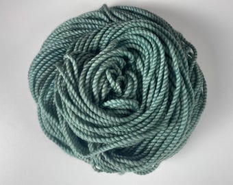 Sea Glass Bulky Weight Yarn - hand dyed blue green merino wool - 2-ply chunky superwash