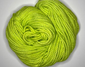 Polly Chartreuse Green Yarn - 2-ply Bulky-weight Chunky Merino Wool