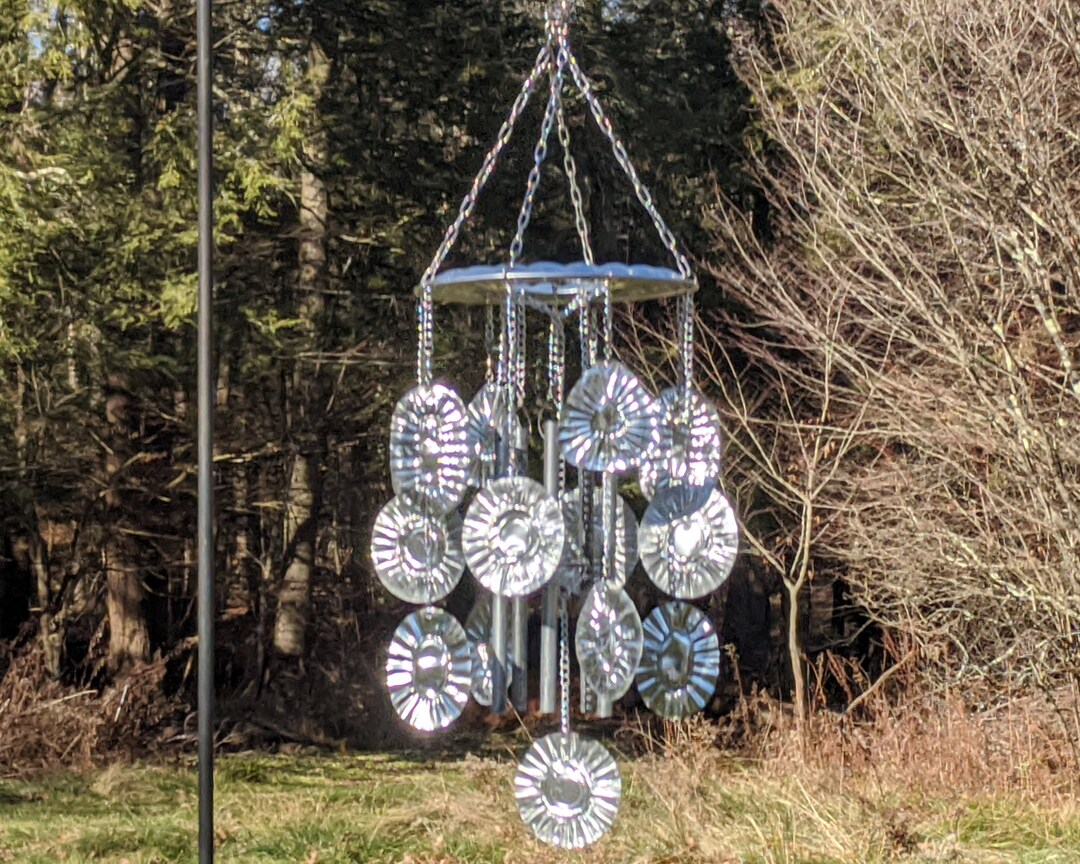 Spinner Protection WINDCHIME: SPINNER Garden Guard™–wildlife Repellent Deer Bird–silver ...