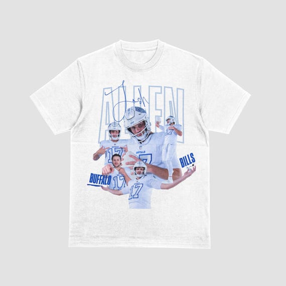 T-shirt Fan Art Josh Allen - Buffalo Bills, Unisexe, Neuf Avec étiquettes