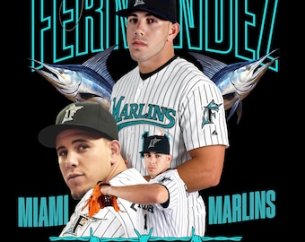 José Fernández Miami Baseball Digital Download | Vintage Pitcher PNG | 300 DPI High-Resolution File