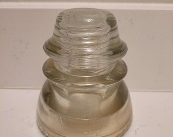 Antique Hemingray clear glass insulator "41"
