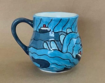 Surprise Mug | Anime Character | Cute Handmade | Children Mug | Unique Gift | Anime Lover | Handmade Ceramic Mug