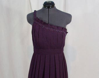 Mother of the bride or Bridesmaid chiffon purple, plum, eggplant dress size 16 Plus size