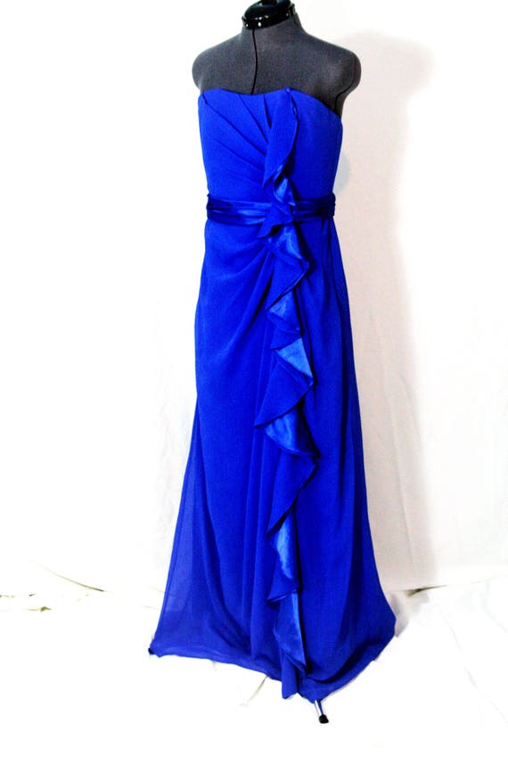 Royal blue mother of the bride bridesmaid dress s… - image 1