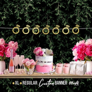 XL Leuke Ring Garland Banner Bruidsdouche Banner Bruid als banner Aangepaste bruidsbanner Bruidsdecoratie Vrijgezellenbanner Bruidsdouche