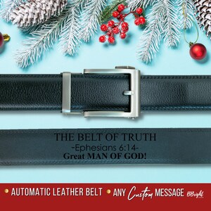 Personalized Leather Belt / Black Lords Supper / Free Name