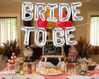 bride letter balloons