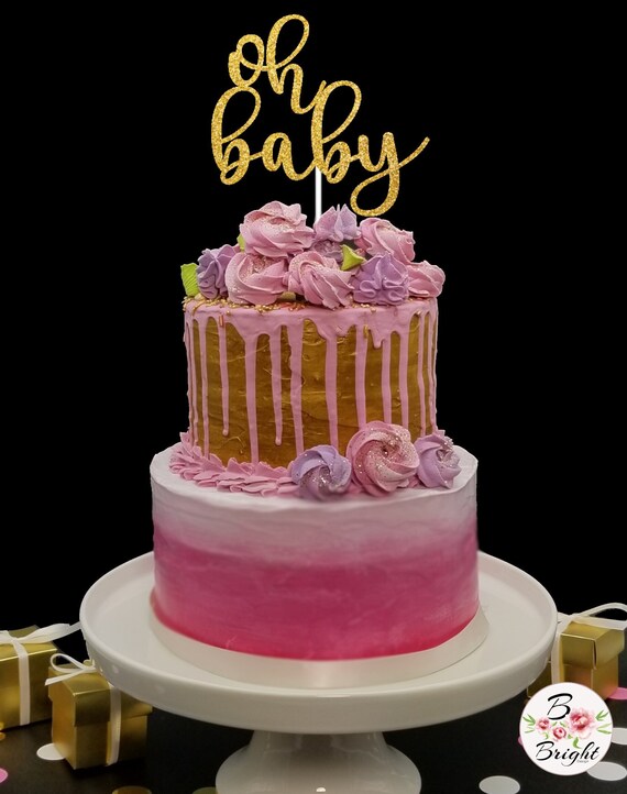 Oh Baby Cupcake Toppers Oh Baby Cake Topper Baby Shower Etsy