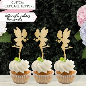 Fairy Cupcake Toppers Fairy Theme Birthday Fairy Baby Shower Decor Enchanted Baby Shower Decorations Whimsical Cupcakes Picks Toppers F1