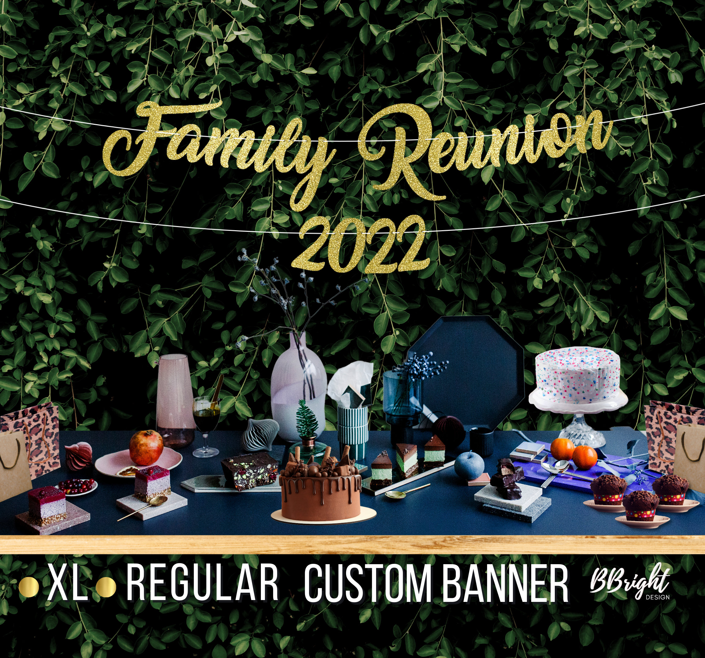 Reunion Party Supplies Family Tree Reunion Sign Size 24x18 Party Decoration Family Reunion Custom Sign Custom Home Decor 36x24 and 48x36 Family Reunion Banners and Signs Personalized Poster 