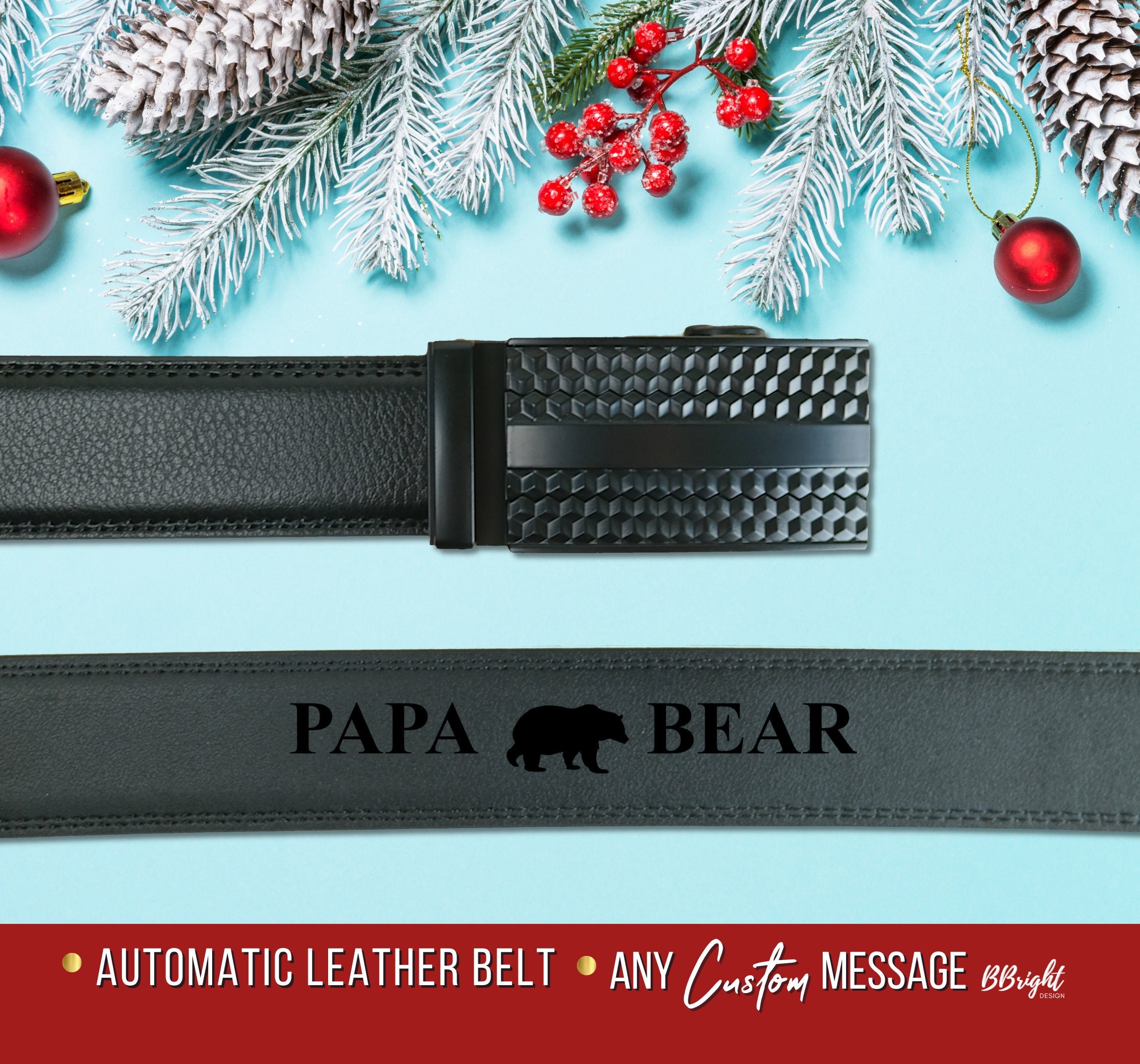 Bear Engraved Leather Mens Belt - Etsy Bear Engraved Leather Mens Belt - Etsy