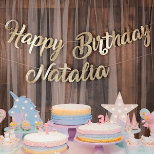 Personalisierter Name Alles Gute zum Geburtstag Banner Alles Gute zum Geburtstag Schwester Alles Gute zum Geburtstag Nana Custom Happy Dad Geburtstagsbanner Alles Gute zum Geburtstag Mama