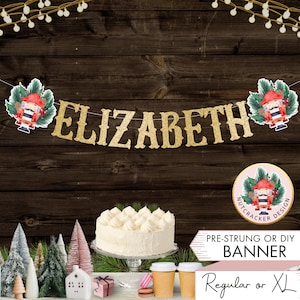 Custom Name Nutcracker Banner Personalized Nutcracker Gift Nursery Room Sign Vintage Christmas Decor Nutcracker Birthday Decoration C23