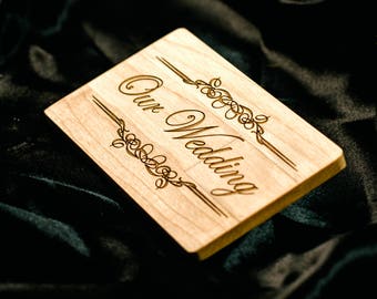 8GB 16GB USB Stick Personalised Gift Wooden Laser engraved  Wedding Photographer Pen Drive