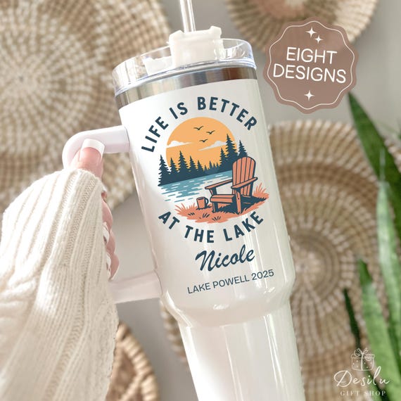 Lake Life Tumbler 40oz. Lake Gift Personalized Life is Better at the Lake Tumbler Custom Family Lake Gift Lake Weekend Party Gift Lake Life