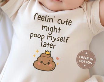 Cute Onesie® Funny Baby Onesie® Poop Baby Bodysuit Funny Baby Shower Gift New Mom Sarcastic Funny Newborn Gift Infant Funny Baby Clothes Boy