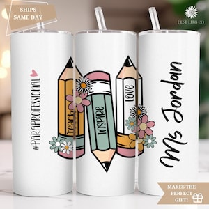 Paraprofessional Gift for Teacher Appreciation Paraprofessional Tumbler Personalized Para Professional Cup, PARA Teacher Assistant PARA Life