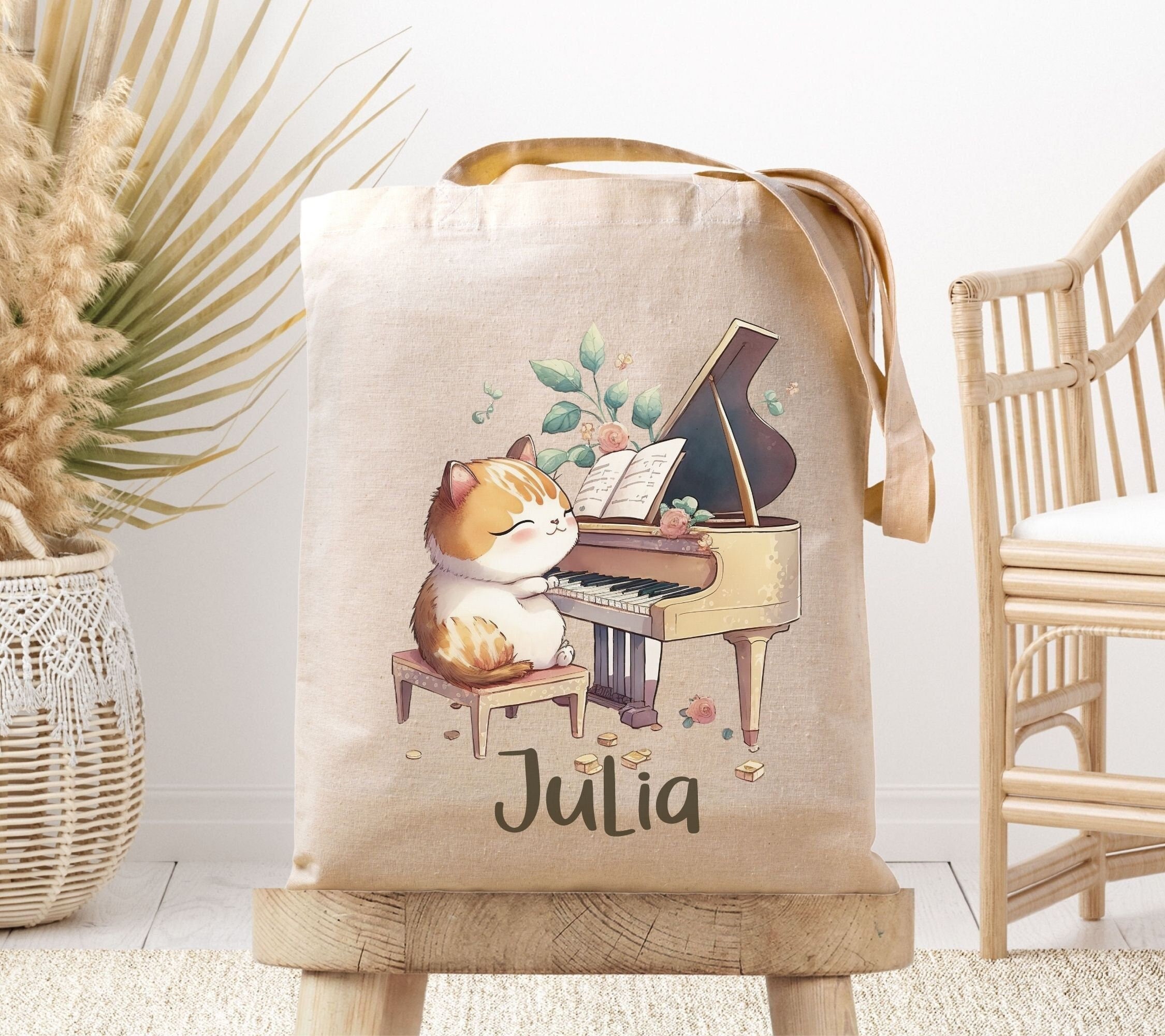 Grand Piano Canvas Tote Selection of Sizes and 