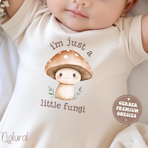 Little Fungi Funny Mushroom Baby Onesie® Cottagecore Baby Shower Gift Cute Pun Natural Onesie® Gender Reveal Onesie® Boy Nature Baby Shower