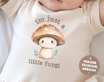 Little Fungi Funny Mushroom Baby Onesie® Cottagecore Baby Shower Gift Cute Pun Natural Onesie® Gender Reveal Onesie® Boy Nature Baby Shower