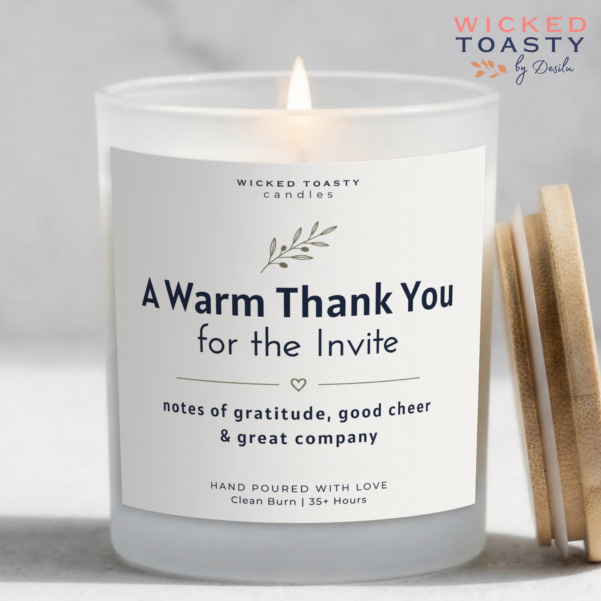 Hostess Gift Candle: Host Gift Thank You for the Invite Hospitality Gift Host Candle Thank You Candle Appreciation Thank You Gift for Host product image