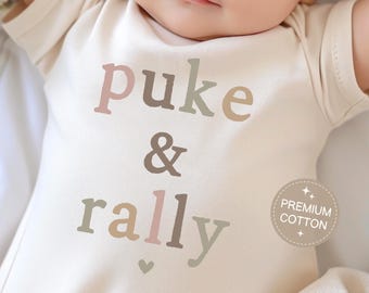 Puke & Rally Onesie® Funny Baby Onesie® Funny Baby Bodysuit Puke and Rally Onesie® Funny Newborn Gift for Baby Funny Baby Shower Gift