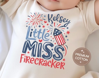 First 4th of July Baby Shirt Personalized America Onesie® Patriotic Baby Outfit Independence Day Baby Bodysuit Red White Blue Baby Gift