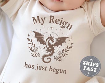 My Reign Has Just Begun ONESIE®: Fantasy Baby Shower Gift Natural Gothic Baby Clothes