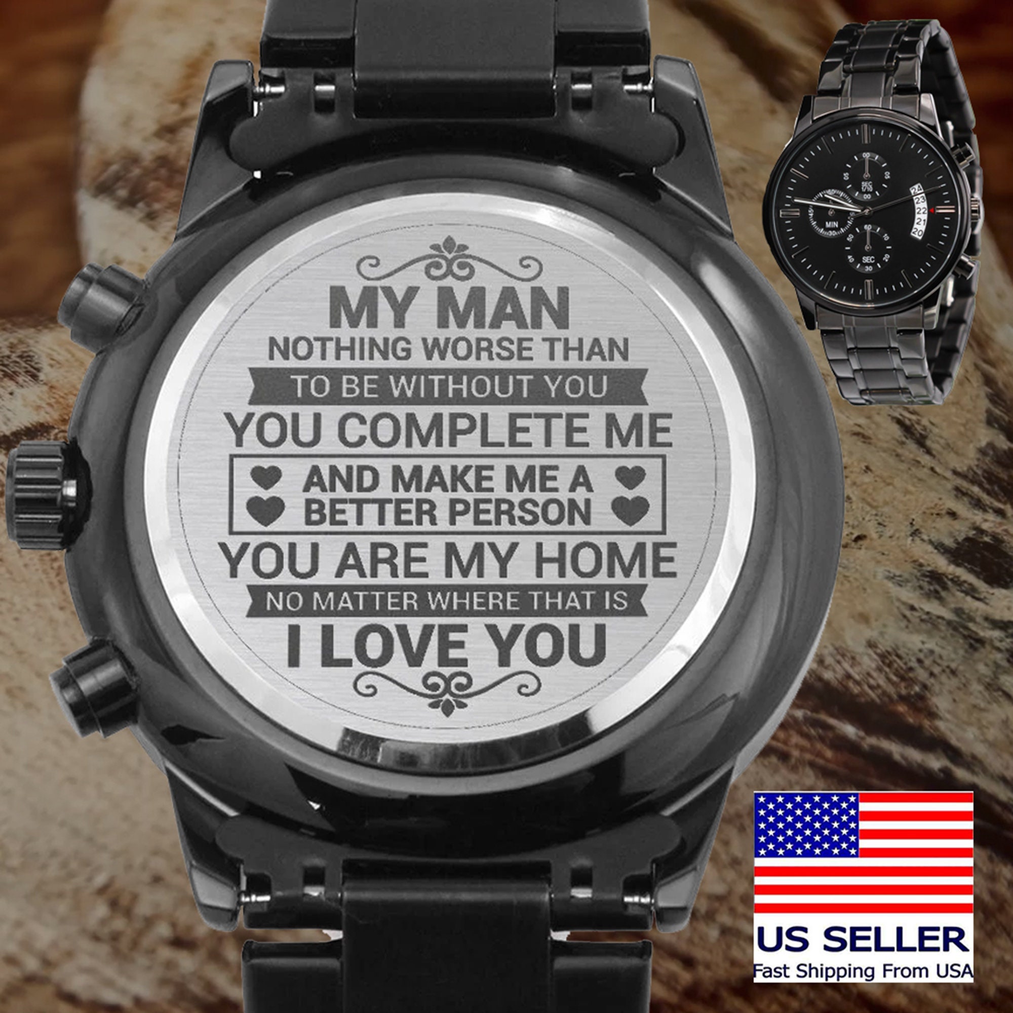 To My Man Gift Watch You Complete Me Orologio cronografo Etsy Italia