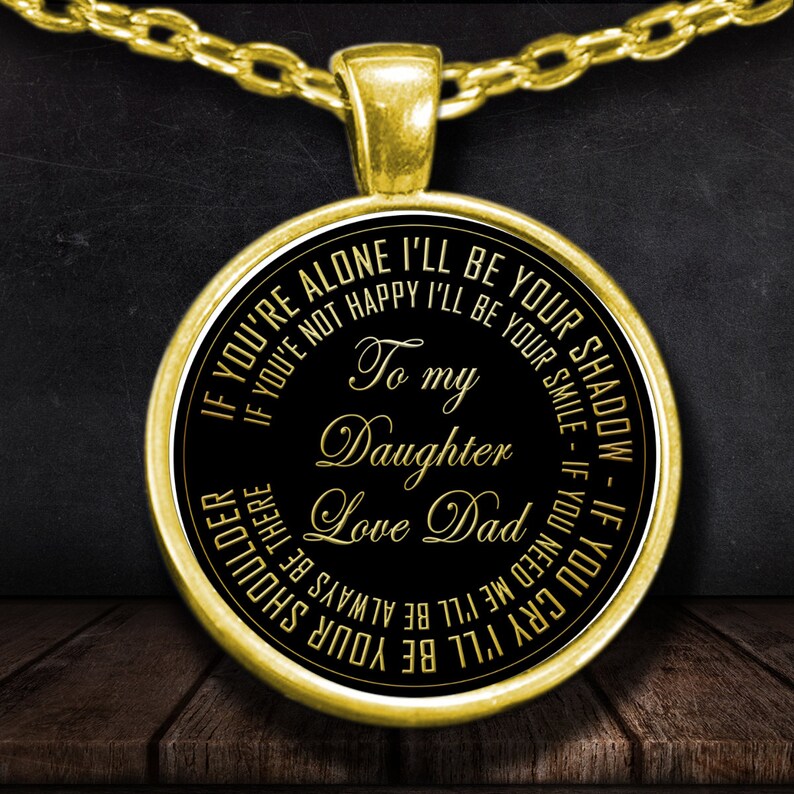 Father To Daughter Necklace Keepsake Personal Message From Etsy