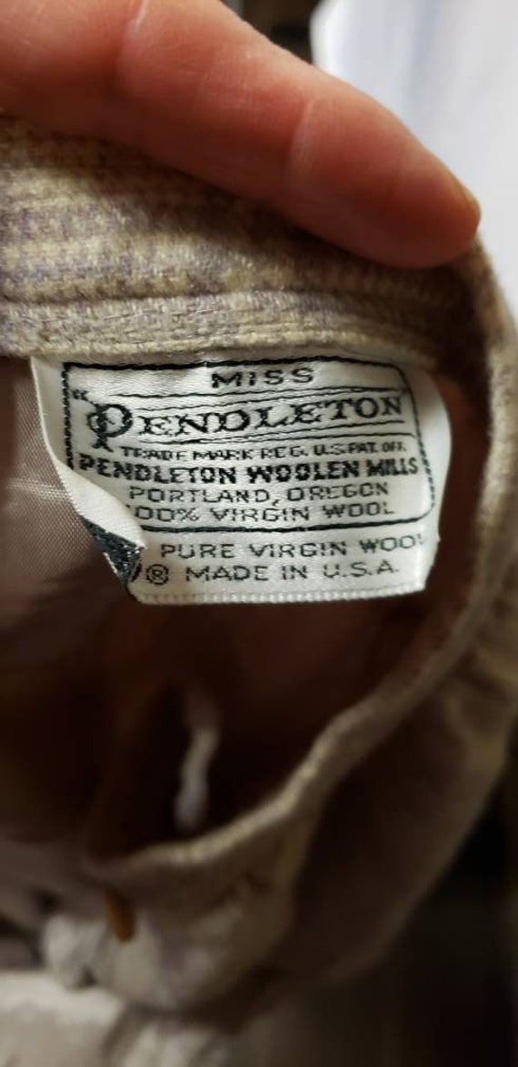 Vintage Miss Pendleton High Waisted Wool 1980's P… - image 7