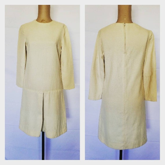 Vintage Marimekko Mod Dress Ivory - image 1